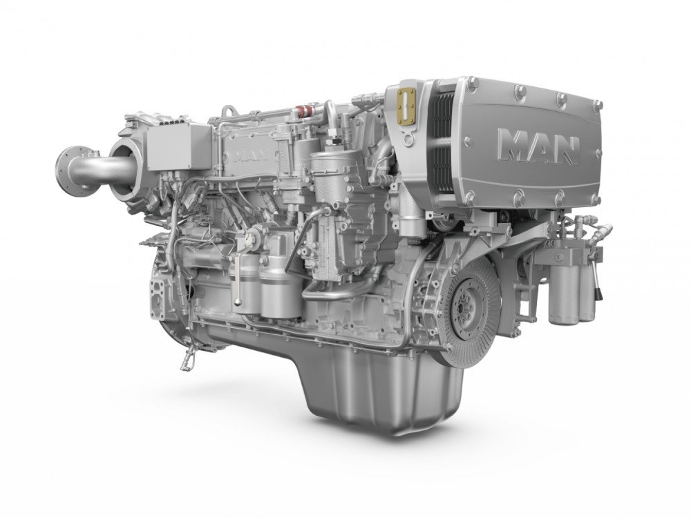 MAN V12X yacht engine