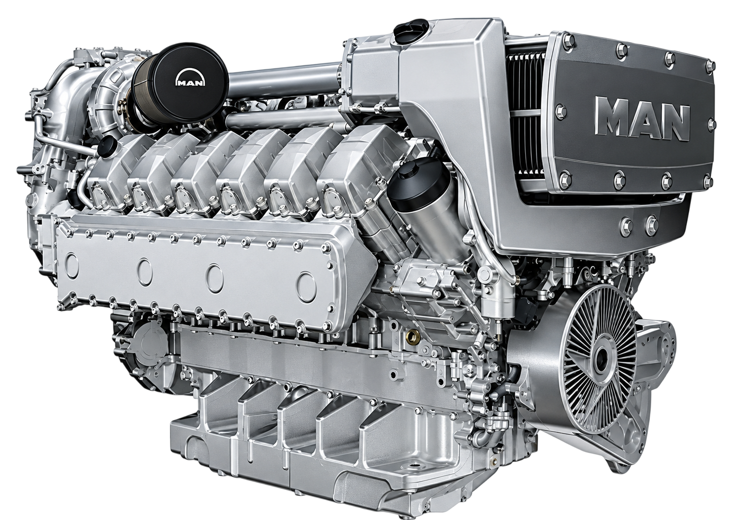 MAN V12-2000 marine engine